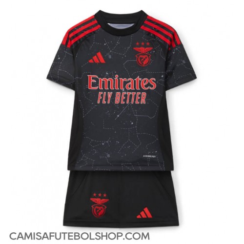 Camisa de time de futebol Benfica Replicas 2º Equipamento Infantil 2024-25 Manga Curta (+ Calças curtas)